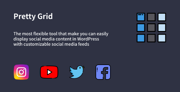 Pretty Grid – WordPress Social Feed Gallery Plugin Preview - Rating, Reviews, Demo & Download