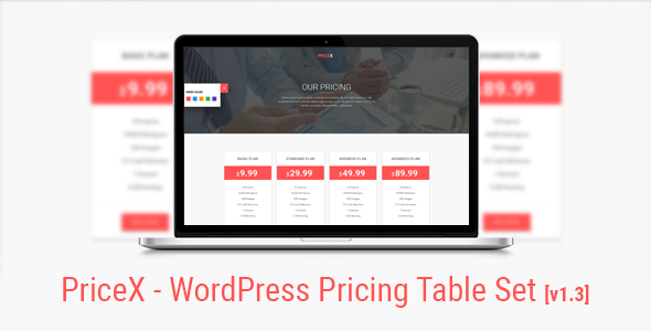 PriceX | Material Design WordPress Pricing Table Set Plugin Preview - Rating, Reviews, Demo & Download