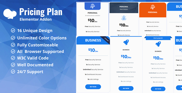 Pricing Plan / Pricing Table WpBakery Addon Plugin Preview - Rating, Reviews, Demo & Download