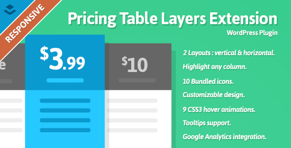 Pricing Table Layers Extension – WordPress Plugin Preview - Rating, Reviews, Demo & Download