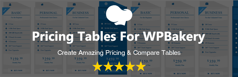 Pricing Tables For WPBakery Page Builder (formerly Visual Composer) Preview Wordpress Plugin - Rating, Reviews, Demo & Download