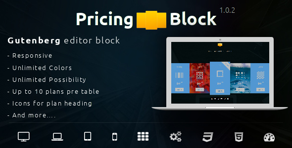 PricingBlock – Responsive Pricing Table For Gutenberg Preview Wordpress Plugin - Rating, Reviews, Demo & Download