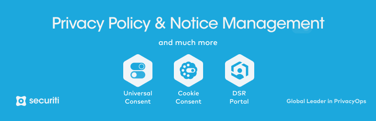 Privacy Policy Generator & Notice Management | Securiti Preview Wordpress Plugin - Rating, Reviews, Demo & Download
