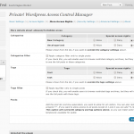 Private! Wordpress Access Control Manager