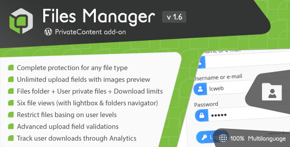 PrivateContent – Files Manager Add-on Preview Wordpress Plugin - Rating, Reviews, Demo & Download