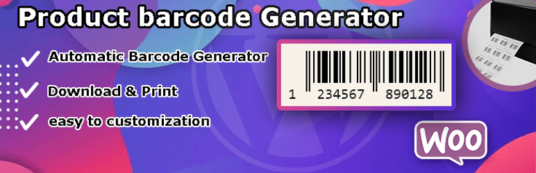Product Barcode Generator – Automatically Generates Barcodes For WooCommerce Products Preview Wordpress Plugin - Rating, Reviews, Demo & Download