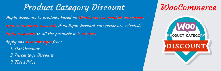 Product Category Discounts For Woo Preview Wordpress Plugin - Rating, Reviews, Demo & Download