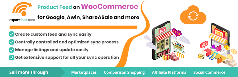 Product Feed On WooCommerce For Google, Awin, Shareasale, Bing, And More Preview Wordpress Plugin - Rating, Reviews, Demo & Download