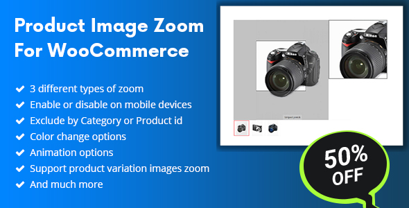 Product Image Zoom Pro For WooCommerce Preview Wordpress Plugin - Rating, Reviews, Demo & Download
