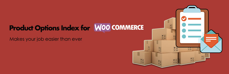 Product Options Index For Woocommerce Preview Wordpress Plugin - Rating, Reviews, Demo & Download