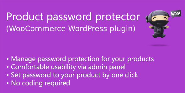 Product Password Protector For WooCommerce Preview Wordpress Plugin - Rating, Reviews, Demo & Download