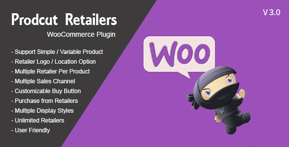 Product Retailers Woocommerce WordPress Plugin Preview - Rating, Reviews, Demo & Download