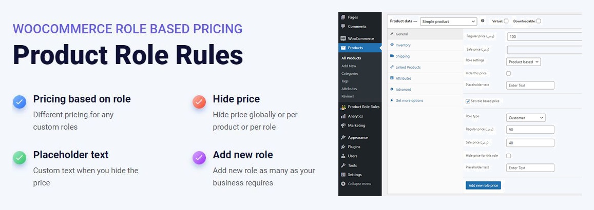 Product Role Rules For WooCommerce Preview Wordpress Plugin - Rating, Reviews, Demo & Download