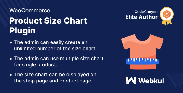 Product Size Chart Plugin For WooCommerce Preview - Rating, Reviews, Demo & Download