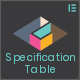 Product Specification Table Widget For Elementor