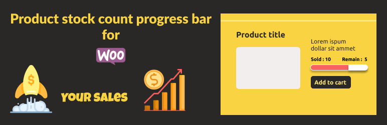 Product Stock Count Progress Bar For Woocommerce Preview Wordpress Plugin - Rating, Reviews, Demo & Download