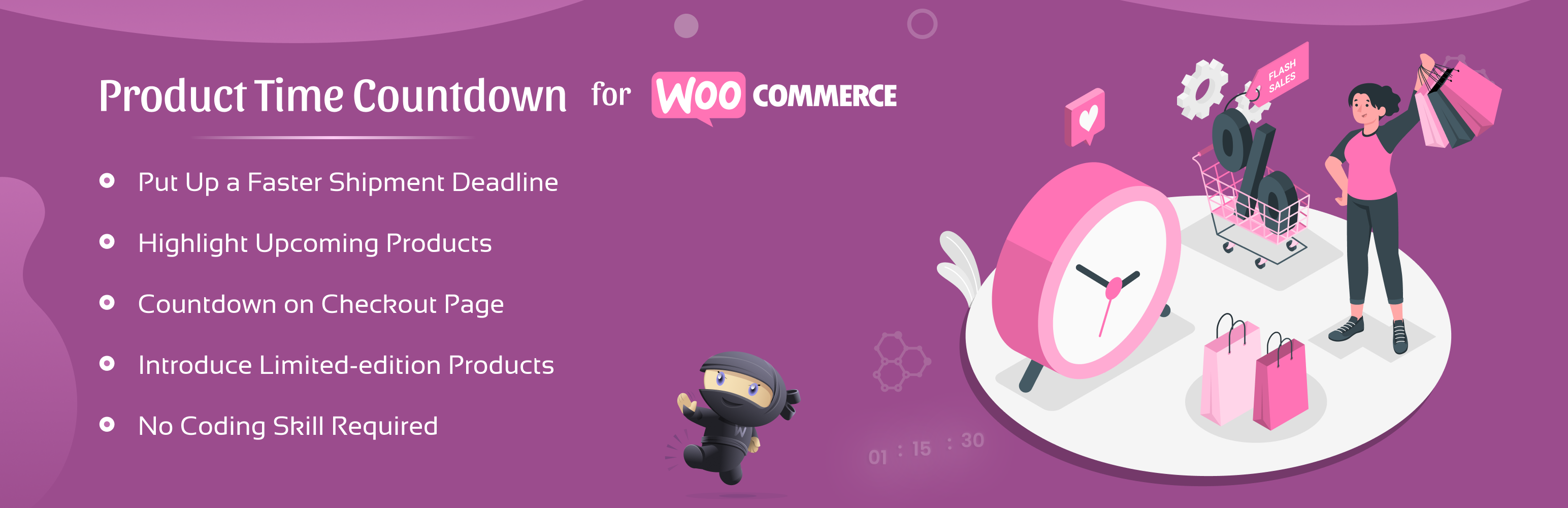 Product Time Countdown For WooCommerce Preview Wordpress Plugin - Rating, Reviews, Demo & Download