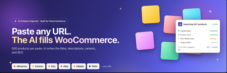 Product Upload: AI Product Importer For WooCommerce Preview Wordpress Plugin - Rating, Reviews, Demo & Download