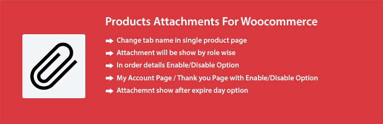 Products Attachments For Woocommerce Preview Wordpress Plugin - Rating, Reviews, Demo & Download