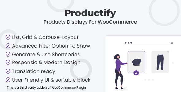 Products Displays For WooCommerce – Productify Preview Wordpress Plugin - Rating, Reviews, Demo & Download