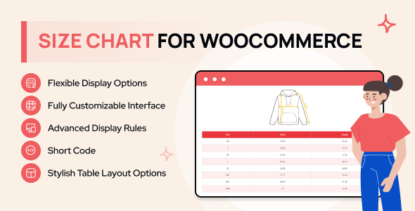 Products Size Chart For WooCommerce Preview Wordpress Plugin - Rating, Reviews, Demo & Download