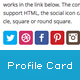 Profile Card WordPress Widget