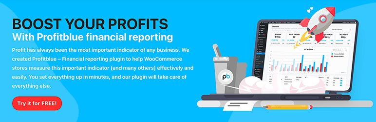 Profitblue – Financial Reporting For WooCommerce Preview Wordpress Plugin - Rating, Reviews, Demo & Download