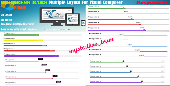 Progress Bars Multiple Layout For Visual Composer Preview Wordpress Plugin - Rating, Reviews, Demo & Download