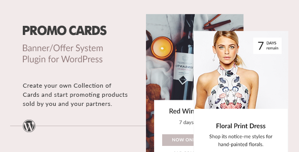 Promo Cards – Banner/Offer System Wordpress Plugin Preview - Rating, Reviews, Demo & Download