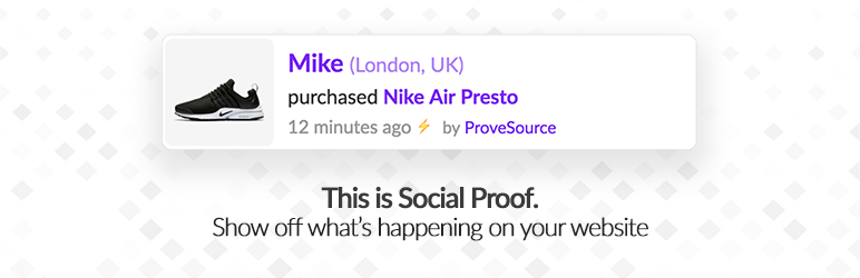 ProveSource Social Proof Preview Wordpress Plugin - Rating, Reviews, Demo & Download