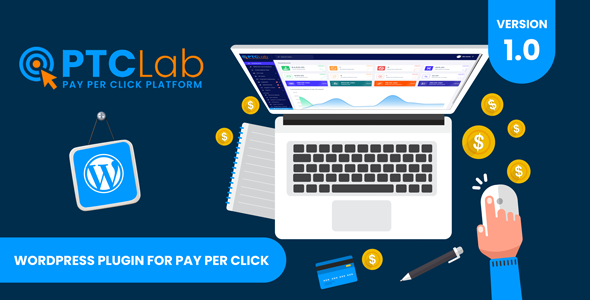 PTCLab – Pay Per Click WordPress Plugin Preview - Rating, Reviews, Demo & Download