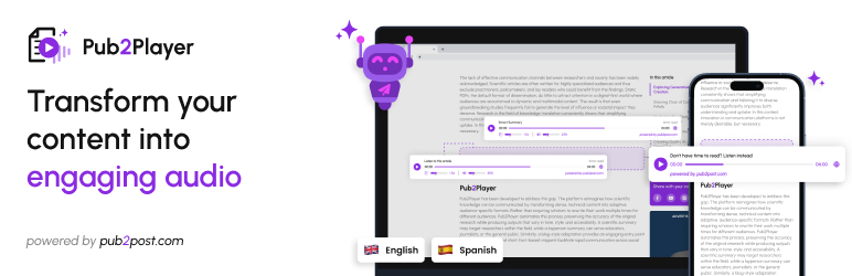 Pub2Player Preview Wordpress Plugin - Rating, Reviews, Demo & Download