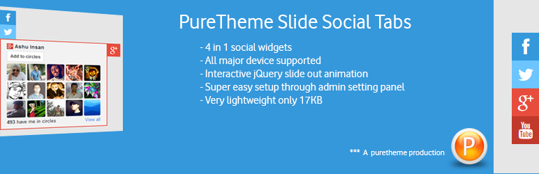 PureTheme Slide Social Tabs Preview Wordpress Plugin - Rating, Reviews, Demo & Download