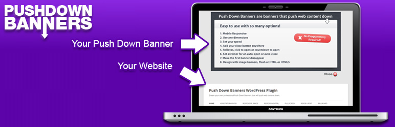 Push Down Banners Preview Wordpress Plugin - Rating, Reviews, Demo & Download