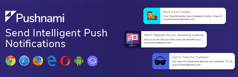 Pushnami – Web Push Notifications Preview Wordpress Plugin - Rating, Reviews, Demo & Download