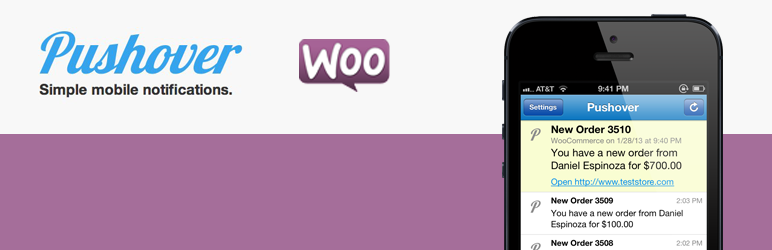 Pushover Integration For WooCommerce Preview Wordpress Plugin - Rating, Reviews, Demo & Download