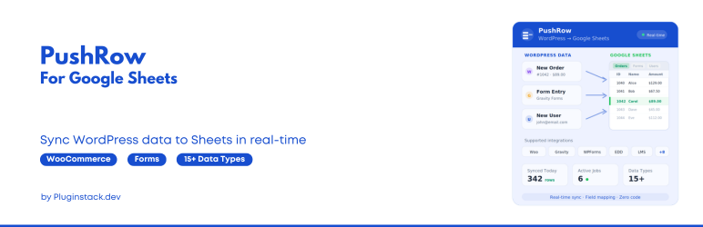 Pushrow For Google Sheets Preview Wordpress Plugin - Rating, Reviews, Demo & Download