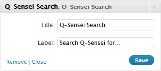 Q-Sensei Search Widget Preview Wordpress Plugin - Rating, Reviews, Demo & Download