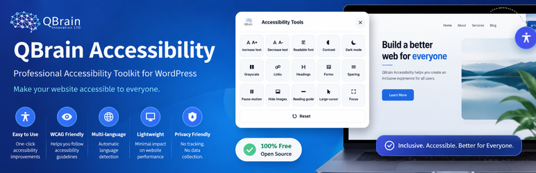 QBrain Accessibility Preview Wordpress Plugin - Rating, Reviews, Demo & Download