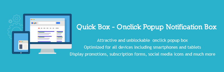 Quick Box – Onclick Popup Notification Box Preview Wordpress Plugin - Rating, Reviews, Demo & Download