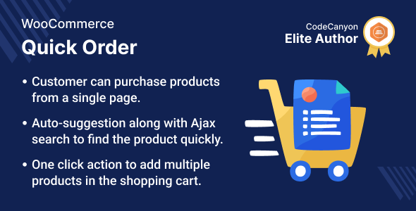 Quick Order Plugin For WooCommerce Preview - Rating, Reviews, Demo & Download
