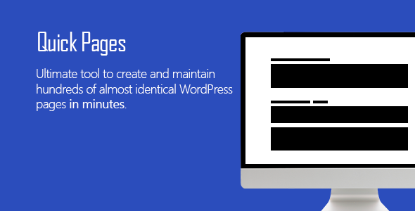 Quick Pages – WordPress SEO Tool Preview - Rating, Reviews, Demo & Download