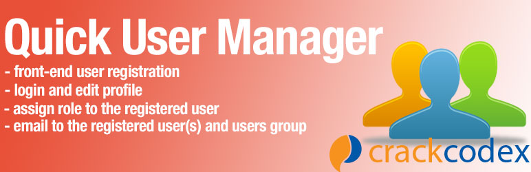 Quick User Manager – Front-end User Registration, Login And Edit Profile, Email To The Registered Us Preview Wordpress Plugin - Rating, Reviews, Demo & Download