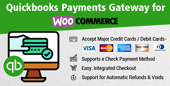Quickbooks Payments Gateway For WooCommerce Preview Wordpress Plugin - Rating, Reviews, Demo & Download