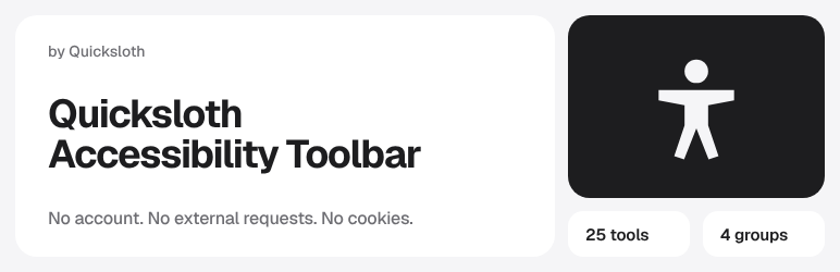 Quicksloth Accessibility Toolbar Preview Wordpress Plugin - Rating, Reviews, Demo & Download