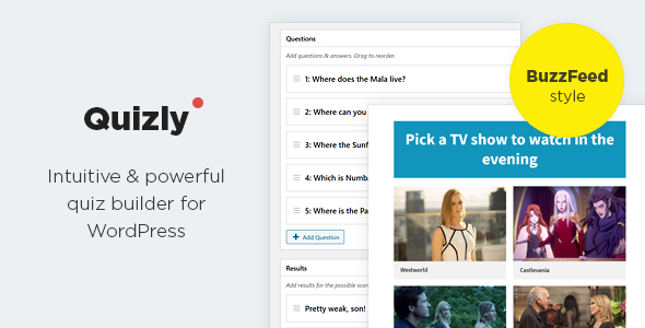 Quizly – Intuitive & Powerful Quiz Plugin For WordPress Preview - Rating, Reviews, Demo & Download
