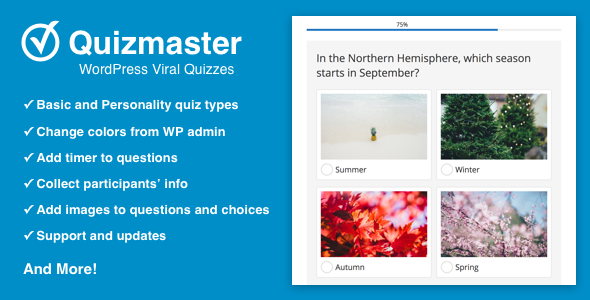 Quizmaster – Viral Quiz Maker Plugin for Wordpress Preview - Rating, Reviews, Demo & Download