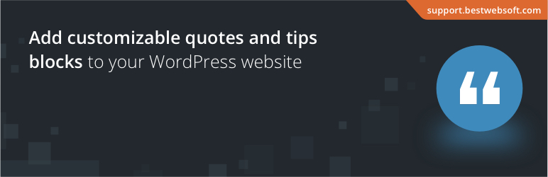 Quotes And Tips By BestWebSoft Preview Wordpress Plugin - Rating, Reviews, Demo & Download