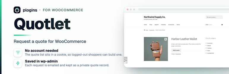 Quotlet – Request A Quote For WooCommerce Preview Wordpress Plugin - Rating, Reviews, Demo & Download