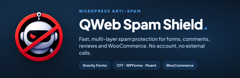 QWeb Spam Shield Preview Wordpress Plugin - Rating, Reviews, Demo & Download